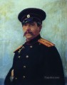 軍事工兵大尉の肖像画 芸術家の妻の兄弟シェフツォフ 1876年イリヤ・レーピン